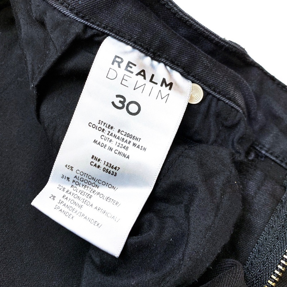 *NWOT Black Distressed Ankle Skinny Crop Jeans - Picture 5 of 5